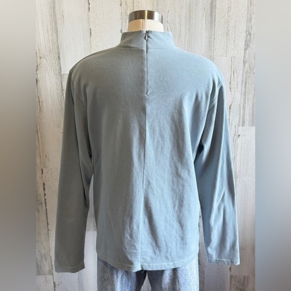 Vintage Equestrian Embroidered Mock Neck Top Large horse - Picture 6 of 7